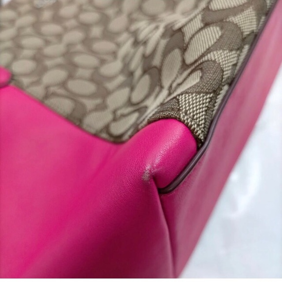 Coach Ava Barbiecore Pink Signature Monogram Tote EUC - Picture 9 of 10